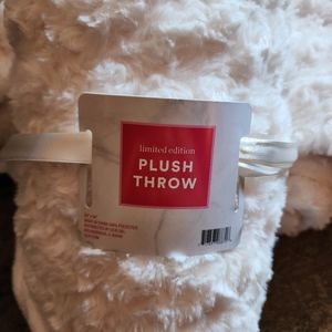 White plush throw from ulta